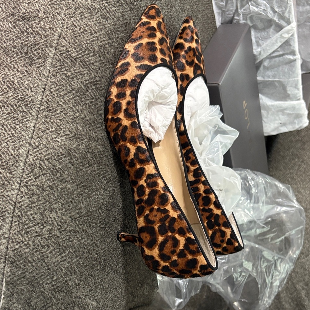 Ann Taylor Brown Leopard Print Heels 7.5 - Picture 5 of 7